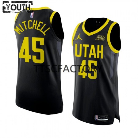 Maglia NBA Utah Jazz Donovan Mitchell 45 Nike 2022-23 Statement Edition Nero Swingman - Bambino